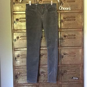 Soft velvety grey skinny jeans by GAP